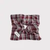 Bufanda Cuadrada a Cuadros Retro Británica Accesorios para el Cabello de Mujer Diadema Roja de Año Nuevo Moda Casual Cubrecabezas Accesorios para el Cabello Estilo Universitario
