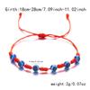 Pulseira de Amizade Trançada da Sorte com Corda Vermelha de 7 Nós Olho Azul Europeu e Americano Transfronteiriço Pulseira de Casal Olho do Diabo