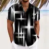 Comercio exterior transfronterizo, camisas de manga corta retro americanas, nuevos estilos de verano, tela fluida y sedosa, camisas resistentes a las arrugas, venta al por mayor desde la fábrica de origen