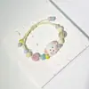Pulsera de Cerámica Jingdezhen Nueva Pulsera de Cerámica Estilo Chino Joyería Hecha a Mano Cuerda Estilo Tíbet Puesto de Pulseras Jingdezhen