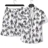 Traje transfronterizo Tailandia Hawái Camisa de manga corta para hombre Estilo Hong Kong Shorts casuales sueltos para vacaciones en la playa Moda para hombre