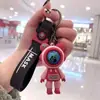Chaveiro Tendência Legal Coelho Espacial Urso Relâmpago Chaveiro de Borracha Macia Bolsa de Casal Pingente de Boneco 3D Atacado