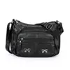 Bolso Nuevo para Mujer Bolso de Mamá Multibolsillo Textura de Cuero Suave Simple y Generoso Bolso de Hombro Cruzado para Mujeres de Mediana Edad