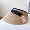 Sombrero de Copa Calado Oficial Japonés para Mujer, Sombrero de Paja Transpirable de Verano, Lazo Delantero, Sombrero para el Sol, Sombrero para el Sol Versátil