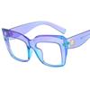 Nueva moda europea y americana hip-hop pasarela anti-luz azul espejo plano personalidad Marco de gafas de calle gafas de vista transfronterizas