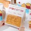 Saco de Embalagem para Torrada Saco para Croissant Pão 450g Biscoito Assado Alimentos Saco com Fecho Zip Embalagem com Selagem de Oito Lados Impressão Comercial