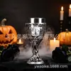 Copos de vinho gravados em relevo com tema de Halloween para servir cerveja, café, suco gelado e diversas bebidas