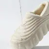 Pantuflas de Algodón sin Espalda para Hombre Otoño e Invierno Uso Exterior EVA Impermeables Antideslizantes Hogar Interior Suela Gruesa Zapatos de Algodón Cálidos para Mujer