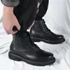 [Personalizado] Botas de Veludo de Inverno 2024 Botas Casuais Masculinas Sola Grossa Antiderrapante Resistente ao Desgaste Botas Curtas 6027-