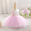 Vestido de verano para niña, nueva colección 2026, vestido de cumpleaños para niña de un año, vestido de fiesta estilo princesa