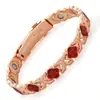 Pulsera Magnética Popular Transfronteriza Europea y Americana Moda Lujo Ligero Aleación de Trébol Incrustada con Diamante Pulsera Magnética de una Sola Fila para Mujeres