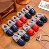 2025Eva Kidsren's Pantufas de Algodão Couro PU Impermeável Macias Antiderrapantes Forradas com Lã Espessas Família Adulto Casa Inverno Sapatos Quentes