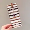 Goma para el pelo negra de Yiwu, Alta elasticidad, Diadema elegante, Cuerda para el pelo duradera de color dopamina, Accesorio para el pelo
