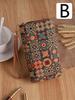 Bolso Clutch Multifuncional Bohemio Transfronterizo con Múltiples Ranuras para Tarjetas Billetera con Grano de Madera Bolso Literario para Damas Bolso para Tarjetas Bolso Pequeño de PU