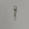 Fivela pequena em forma de C chaveiro de formato especial fivela de cachorro de metal acessórios para joias DIY pingente com anel de 8 palavras chaveiro