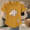Camiseta de mujer estilo chino para comercio exterior transfronterizo con superávit, ropa de mujer talla grande, top holgado, manga corta, hombro normal, nueva manga corta estilo chino
