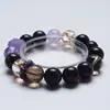 Floresta Púrpura Noite Estrelada Pulseira de Cristal Natural do Uruguai para Mulheres, Fashionável e Luxuosa, Sensação de Alto Padrão, Atacado