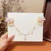 Corrente Doce para Testa Estilo Chinês para Meninas, Acessório de Cabelo Hanfu, Corrente para Sobrancelha Estilo Antigo, Ornamento de Cabelo de Princesa, Grampo de Cabelo Antigo com Borla