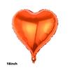 Tablero de Luz de 18 pulgadas Globo de Película de Aluminio Monocromático con Forma de Corazón Película Arcoíris Globo Dorado con Forma de Corazón Arreglo para Boda Suministros Decorativos