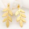Zhongxing fábrica fuente directa chapado en cobre oro 18K hojas colgante aretes accesorios diy accesorios de joyería venta al por mayor