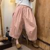 Pantalones Harlan casuales de algodón, holgados, adelgazantes, estilo retro artístico, primavera y verano 2025 para mujer