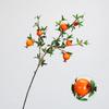 Fruta Simulada 6-Cabeças Romã Fruta Galhos Falsos Engenharia Paisagística Romã Árvore Arranjo de Flores Ano Novo Arranjo de Flores Plantas Verdes Simuladas