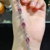 Pulsera de Alejandrita Cambia de Verde a Verde Azulado a la Luz del Sol y de Rojo a Rojo Púrpura bajo Luz Incandescente
