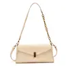 Bolsa feminina vintage transfronteiriça 2026 outono e inverno nova bolsa baguette, bolsa de ombro com design de nicho de alta qualidade, bolsa de ombro com corrente