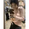 Suéter de punto de manga larga para mujer para otoño e invierno, nuevo jersey ajustado para primavera y otoño, elegante camisa básica para principios de otoño