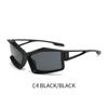 Gafas de sol con sentido de tecnología futura Glazy, gafas de sol de estilo mecánico envolventes, ojo de gato, para montar, celebridad de Internet, cóncavas