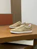 Suministro Exclusivo Transfronterizo de Tenis Blancos Estilo Old Money para Hombre, Tenis Casuales de Lino y Piel de Caña Baja, Suministro Directo de Fábrica