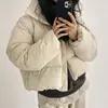Jaqueta de inverno feminina coreana, corte solto, acolchoada com algodão preenchido à mão, casaco curto casual e versátil, estilo ins 25584