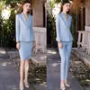 AD Traje profesional de alta gama para mujer ropa de otoño chaqueta de traje pequeña de un botón para ir al trabajo ropa de trabajo lugar de trabajo pantalón de dos piezas