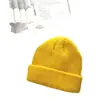 Nuevo sombrero de lana de otoño e invierno para hombre, sombrero de propietario moderno, sombrero yuppie de moda, sombrero de punto de color liso tipo piel de melón para mujer