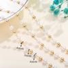 Destaque Branco Geométrico Especial-Shaped Pérola Cadeia Banhado A Cobre 14K Ouro Real DIY Pulseira Colar Hairpin Tassel Bead Chain