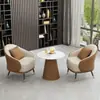 Juego de Sofá Individual y Mesa de Café Sencillo y Lujoso para Ocio, Recepción de Hotel, Oficina de Ventas y Salón de Belleza