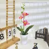 Tres Orquídeas Phalaenopsis con Macetas Altas Abiertas para Fotografía de Bonsái, Accesorios de Plantas en Maceta, Decoración de Hotel para Bodas, Adornos de Flores Artificiales
