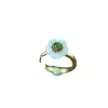 Anillo Antiguo de Oro Incrustado con Flor Nueva de la Ciudad Prohibida de Hotan Exquisito Anillo para Mujer Anillo de Articulación Joyería en Vivo al por Mayor para la Familia