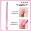 Pinça de silicone para nail art pinça de pressionar pinça de posicionar strass pegajoso pinça de cabeça reta colorida