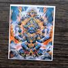 Gran cielo negro pintado a mano dorado Thangka pintura núcleo Zakilam Dios negro de la riqueza Pintura del dios amarillo de la riqueza Thangka pintura núcleo lienzo especial