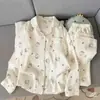 Série Embalada Multiestilo Multicor Primavera/Outono Algodão Nuvem Manga Longa Calça Longa Novo Estilo 2026 Pode Ser Usado ao Ar Livre Desenho Animado Roupa de Casa