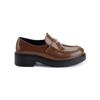 ¡Stock Listo, Envío Inmediato! Mocasines de Gamuza con Tacón Grueso Estilo Mamá Uva con un Toque de Elegancia, Mocasines Pequeños de Monedas, Zapatos de Vestir, Zapatos Pequeños de Piel para Mujer