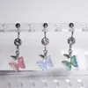 Clavo de Ombligo de Mariposa Nuevo Color Papel de Concha Anillo de Ombligo Venta Caliente Transfronteriza Fabricante Directo de Joyería para Piercing Amazon