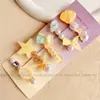 Horquilla Serie Océano Concha Estrella de Mar para Niñas Horquilla Decorativa Versátil Elegante Horquilla para Flequillo Clip Lateral Adorno para la Cabeza
