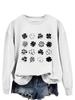 Comercio exterior eBay estación independiente europea y americana suéter casual para mujer con estampado de trébol otoño e invierno top interior de manga larga