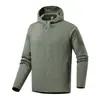Chaqueta de Forro Polar con Capucha Otoño/Invierno 2026 Moda Manga Larga Ligero Abrigo de Negocios Sudadera Casual Cálida Engrosada para Hombre
