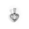 Moda Europea y Americana Retro DIY Colgante de Flor con Forma de Corazón con Diamantes, Chapado al Vacío en Oro de 18 Quilates, Collar de Joyería que No se Desvanece