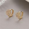 Jiexing Nova Fivela de Orelha Estilo Japonês e Coreano Pequeno Argola de Orelha Feminina Elegante Amor Tartaruga Floco de Neve Fivela de Orelha Distintiva Versátil Brincos Delicados