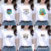 Camisetas de Manga Curta de Verão para Mulheres Plus-Size Atacado, Camisetas Brancas Largas, 9.9 Frete Grátis, Fornecimento para Vendedores de Rua, Item Quente da Moda