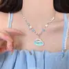 Colar com Pingente de Estrela do Mar e Concha Estilo Resort Oceânico Corrente Simples na Clavícula Moda Versátil Joia de Nicho de Alto Padrão para Mulheres